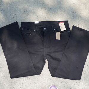 Levi’s 527 Slim Bootcut Jeans 38/32 Black Stretch Denim Men’s NWT Streetwear